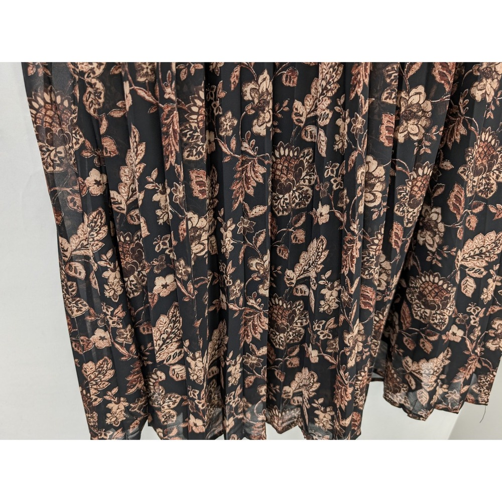 Vintage Y2K Floral Fairy Grunge Maxi Skirt Size XL Brown Cottagecore Earthy Boho - Picture 8 of 9